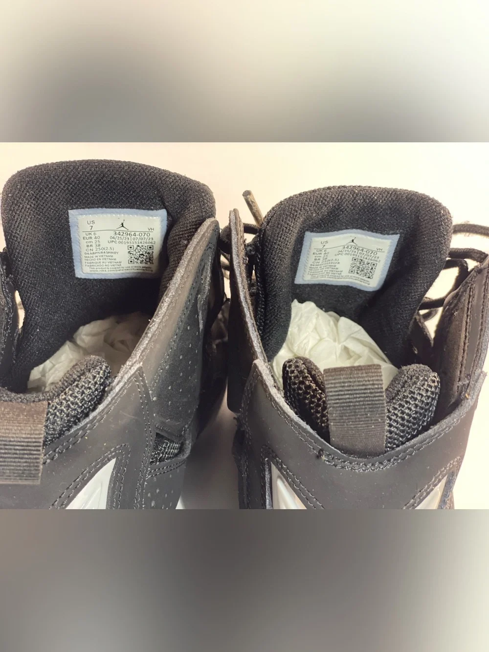 Jordan Black and Gold High-Top Basketball Sneakers unisex